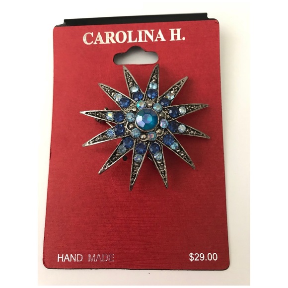 ❌SOLD❌ Brand New Carolina H Blue Pin/Brooch - Picture 3 of 9